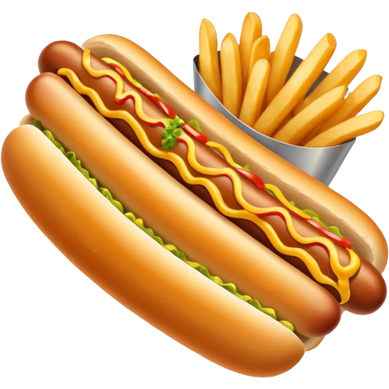 hot dog and french fries emoji