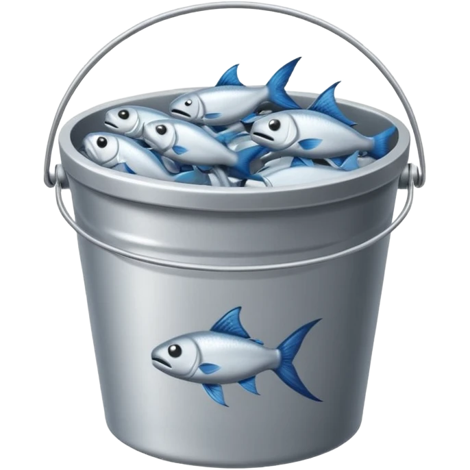 dead fishes in bucket emoji