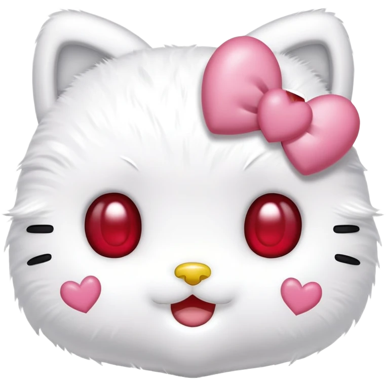 Hello kitty hearts eyes emoji
