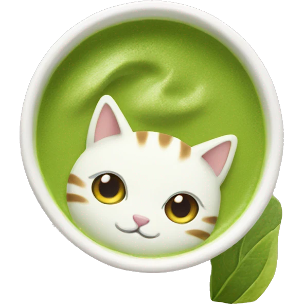 Matcha with cat emoji