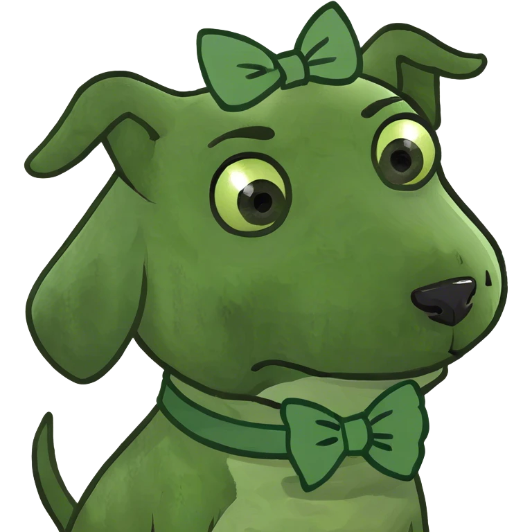 Dog with bow on its head emoji