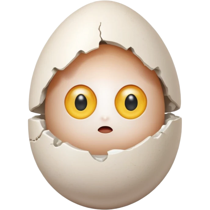 egg emoji with eyes looking confused emoji