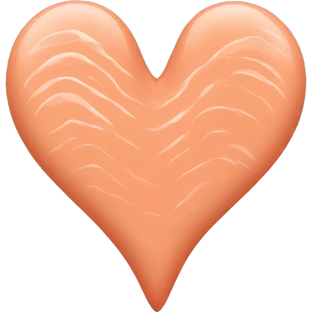 Salmon-colored heart emoji