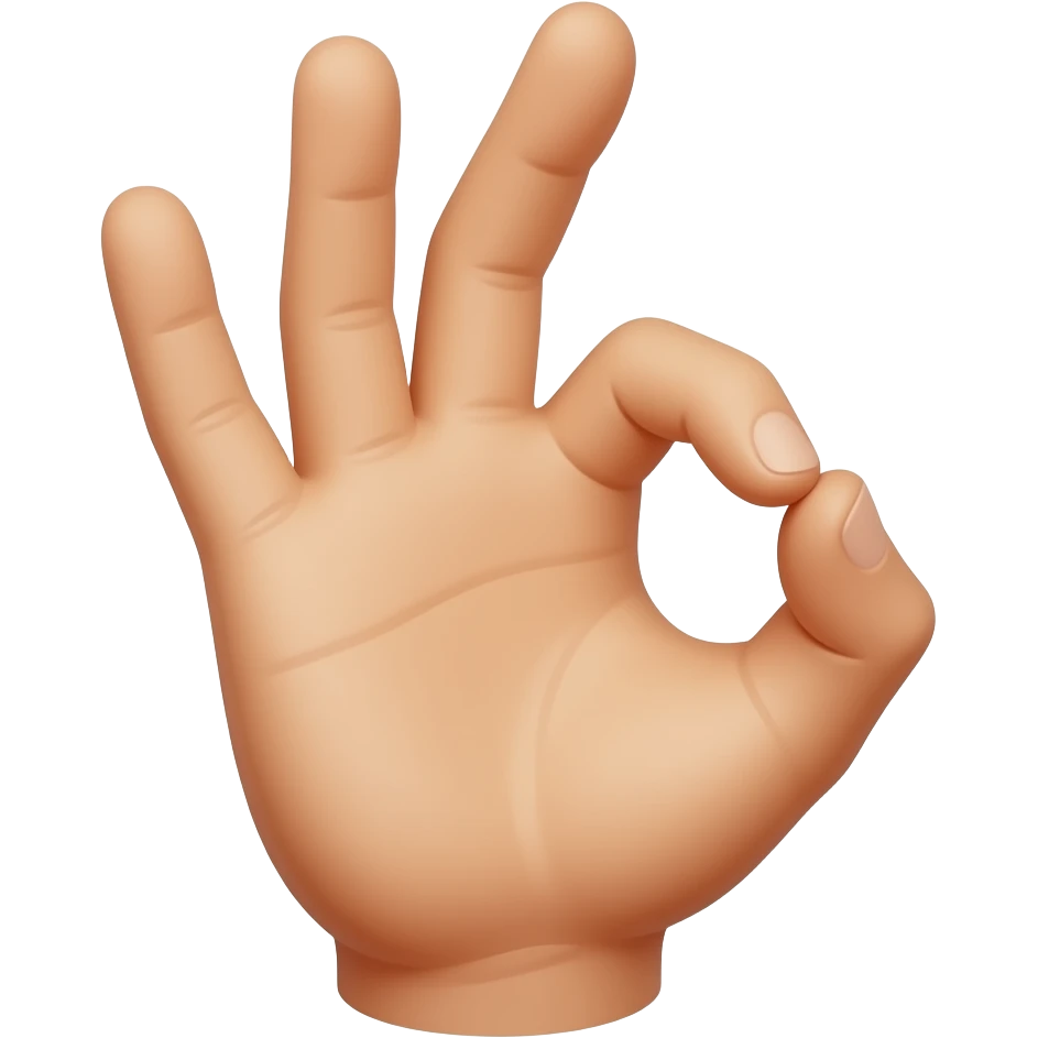 Upside down ok emoji