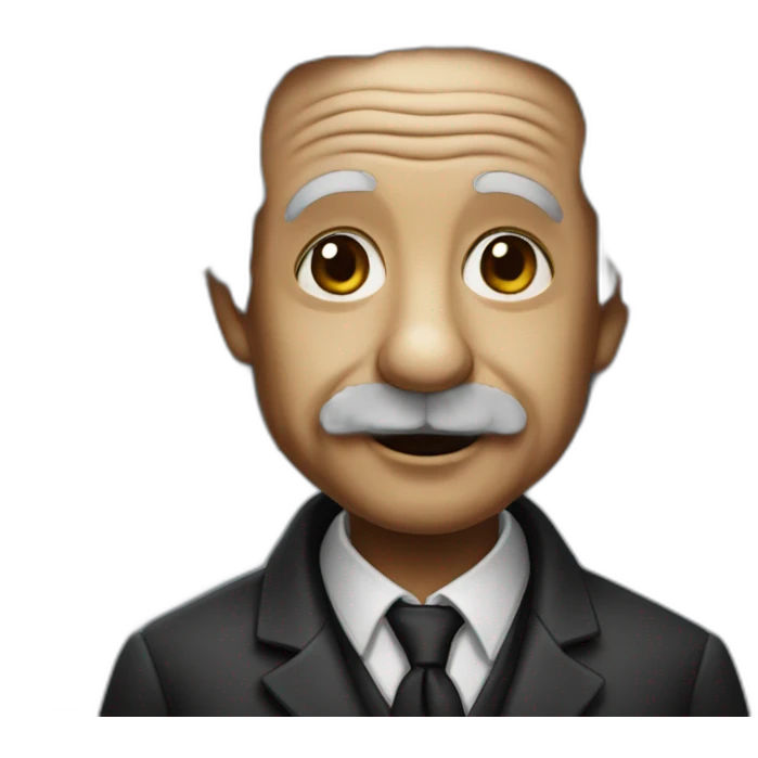 albert einstein with black skin color emoji