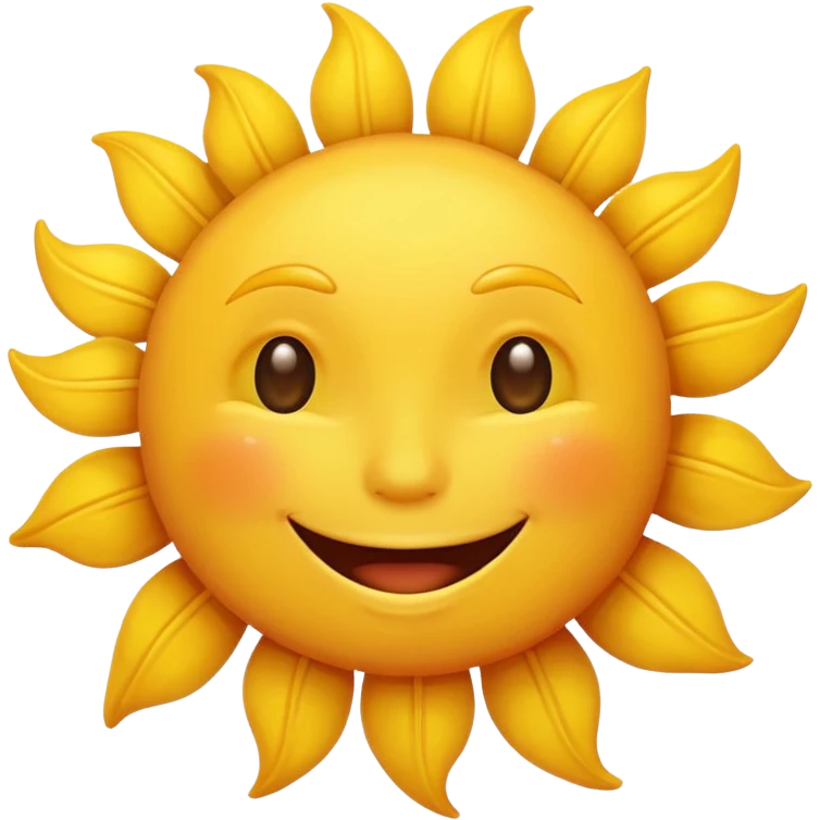 a happy sun emoji