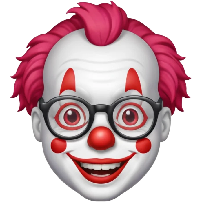 Clown with glasses emoji