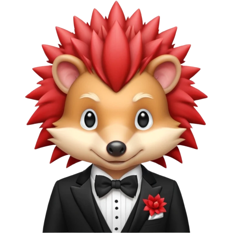  red hedgehog groom emoji