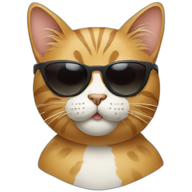 Cat with sunglasses emoji
