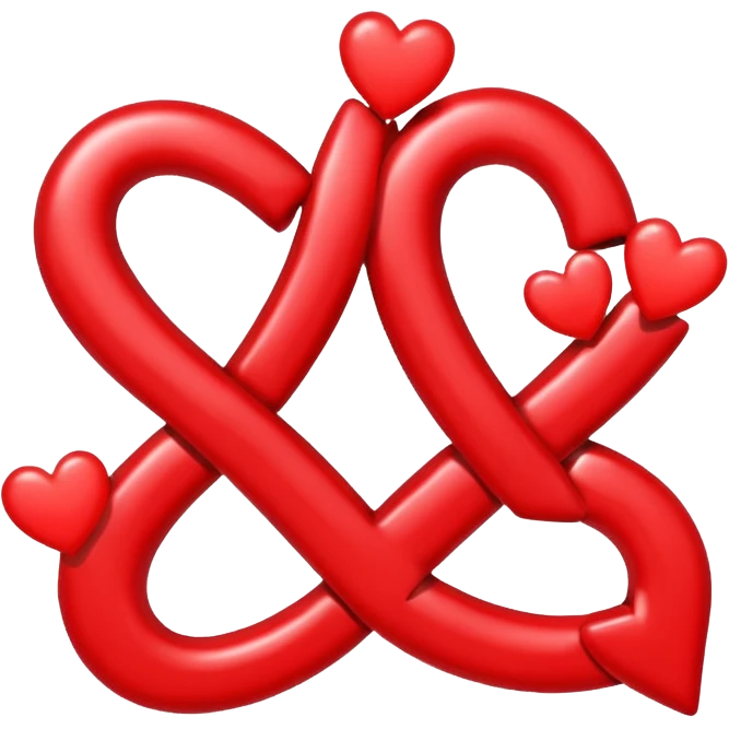 Letters A and E with Hearts emoji