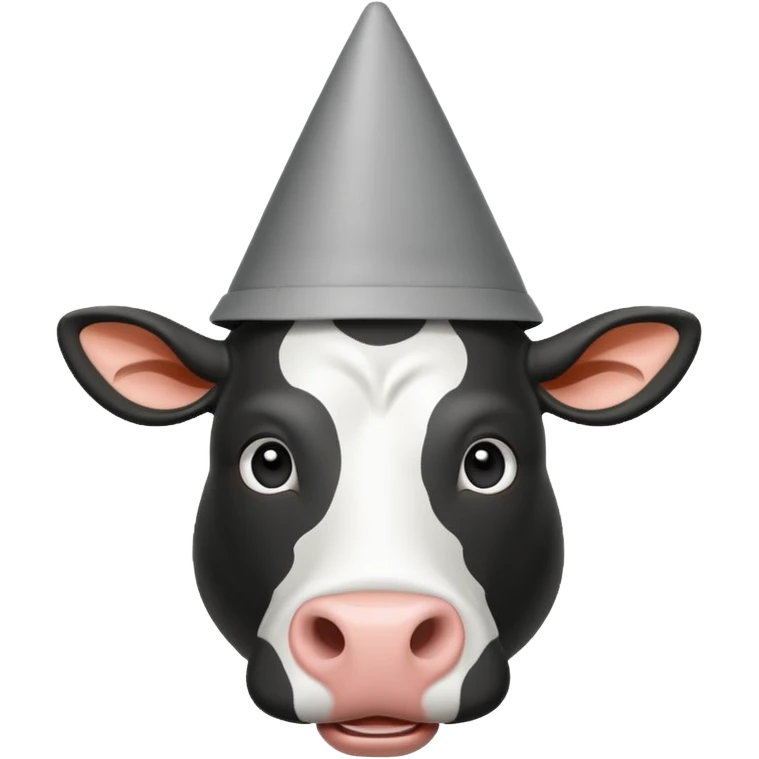 Cow with dunce hat emoji