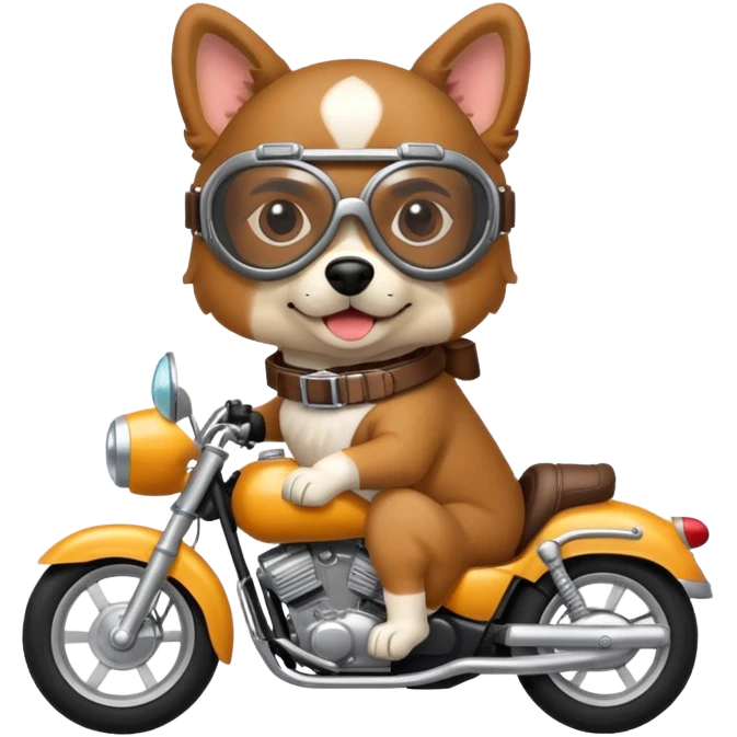 Perro en moto emoji