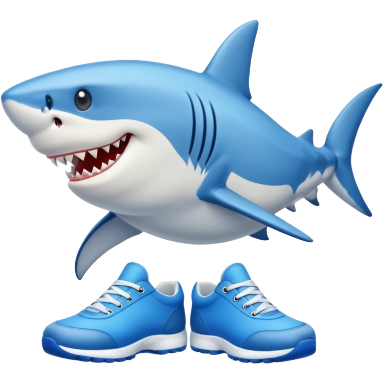 shark with blue shoes emoji