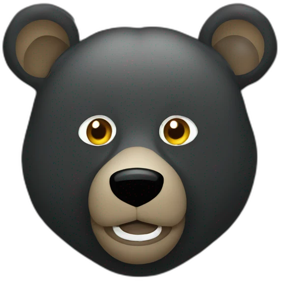 bear white eyes black emoji
