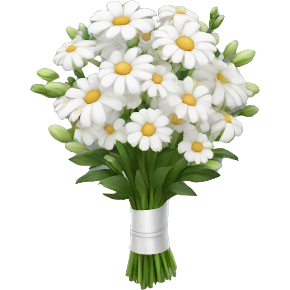 white bouquet emoji