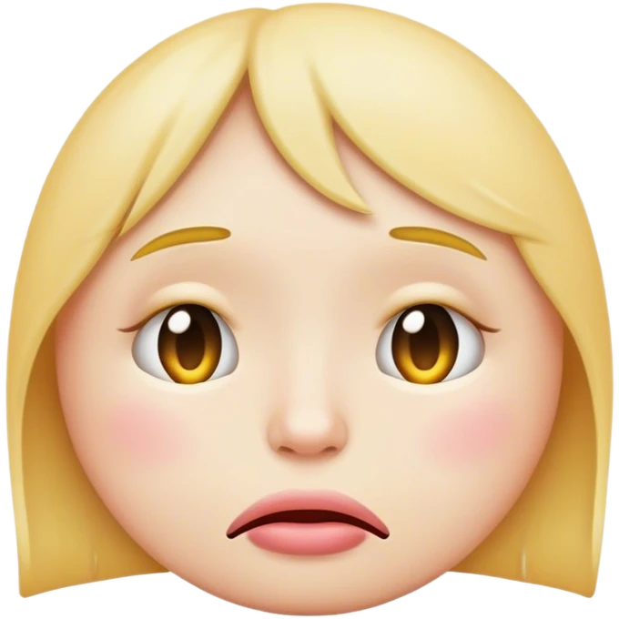 Emoji avec lèvre du bas sortie triste emoji