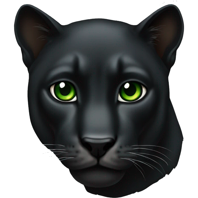 Animal pantera negra con ojos verdes emoji