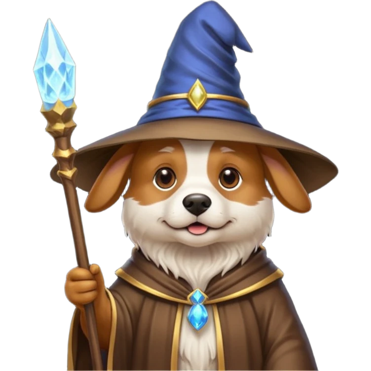 Dog wizard emoji