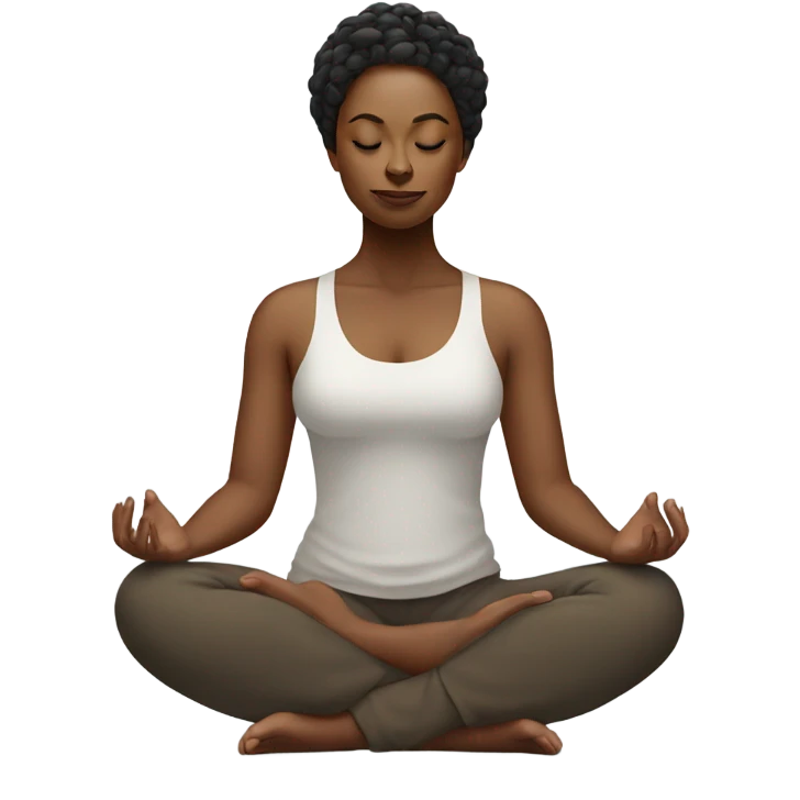 Black woman meditating  emoji