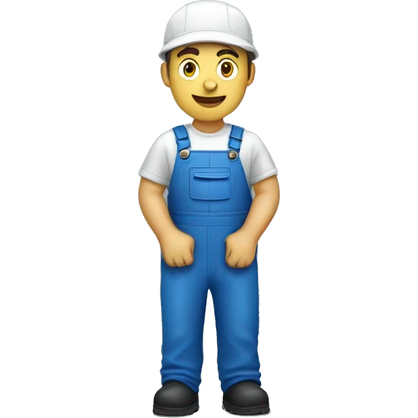 service technician with blue overallsKlicken, um Alternative zu verwenden emoji