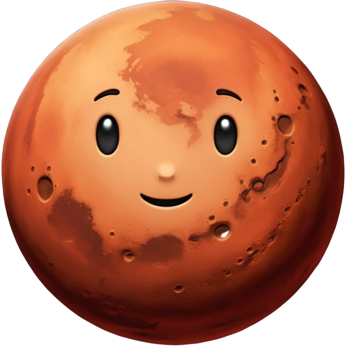 planete mars vue depuis l'espace emoji