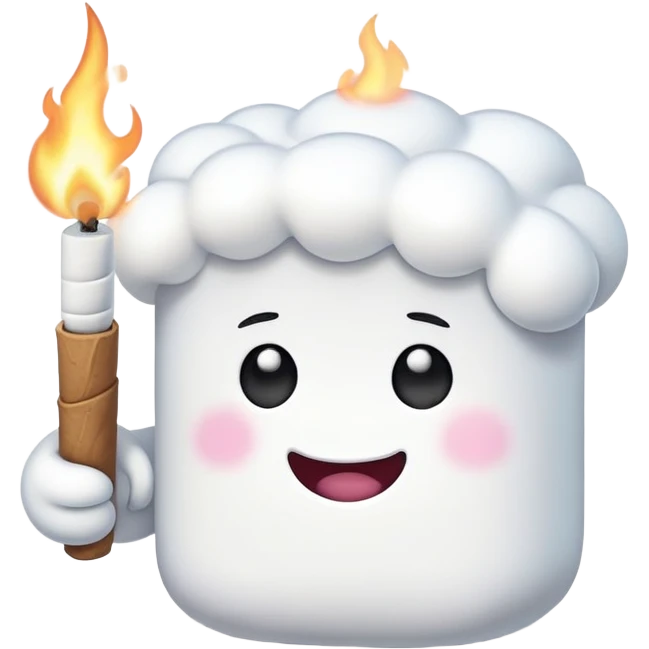 marshmallow OG character smoking weed emoji