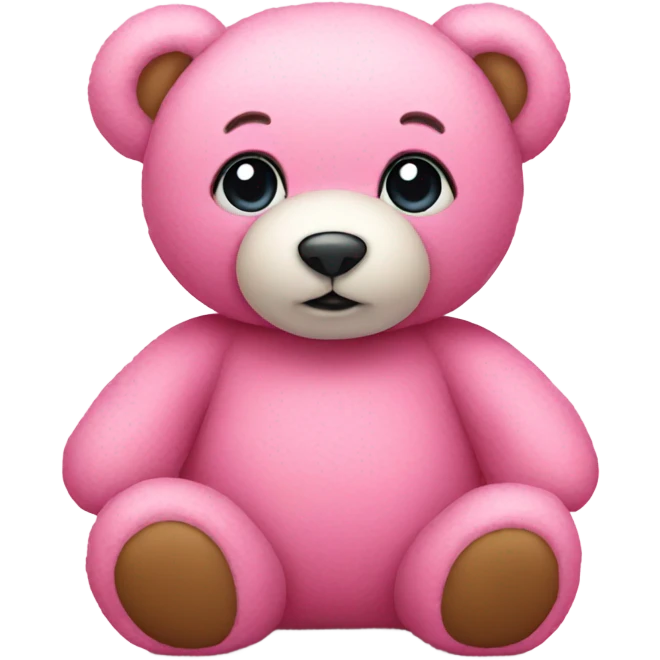 Pink teddy bear emoji