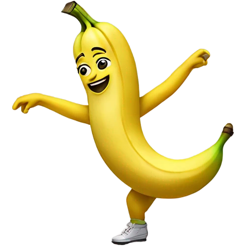 Non-binary dancing banana emoji