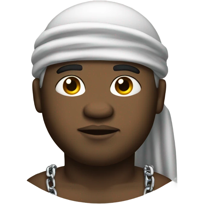 fat black man with chain and durag emoji