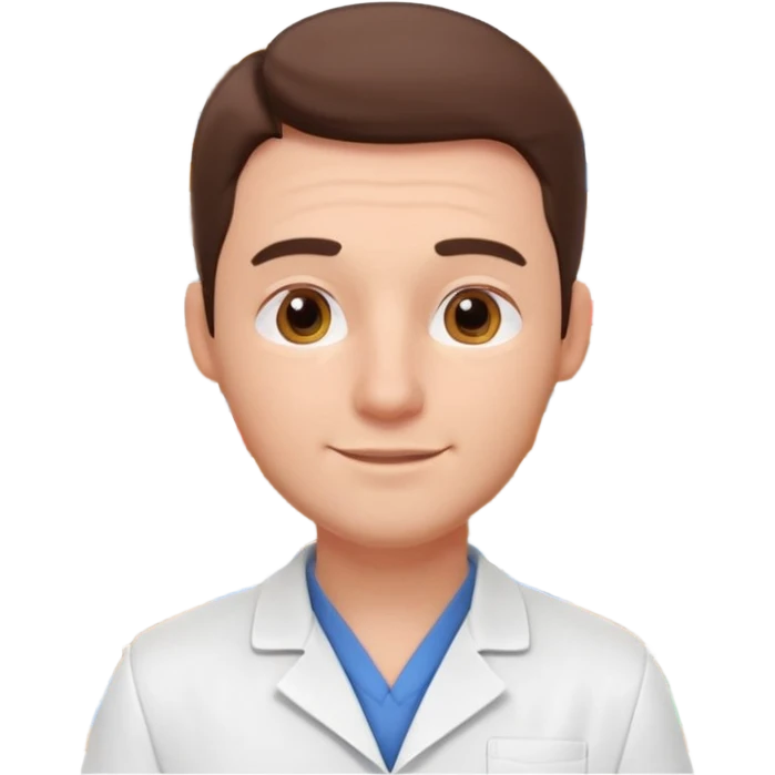 male pharmacist portrait, head and shoulders only, wearing a pharmacy apron, friendly expression, medicine shelves visible in background, retail pharmacy vibe, 3D cartoon, mobile game icon style, no text, no watermark
 emoji