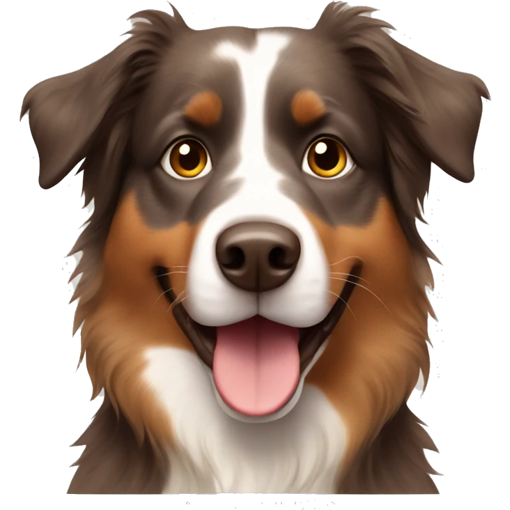 Brown Australian shepherd  emoji