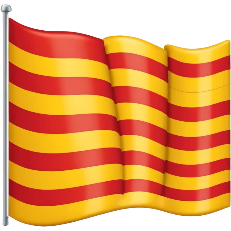 What emoji of flag which includes 50% yellow strip top nd bottom 50%red flag emoji