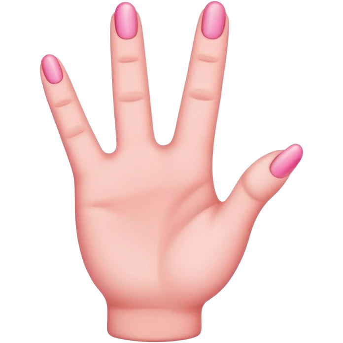 Pink finger emoji