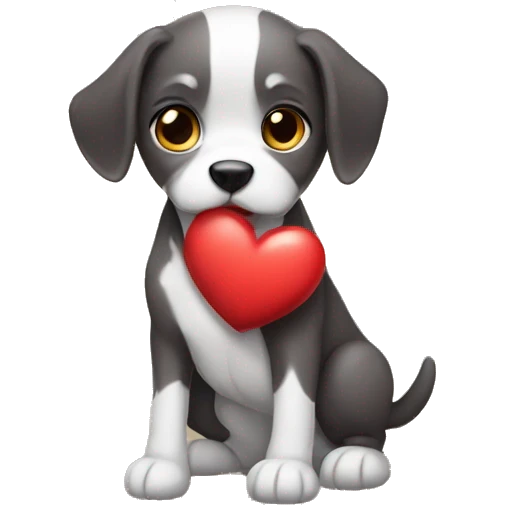 perrito con corazon emoji
