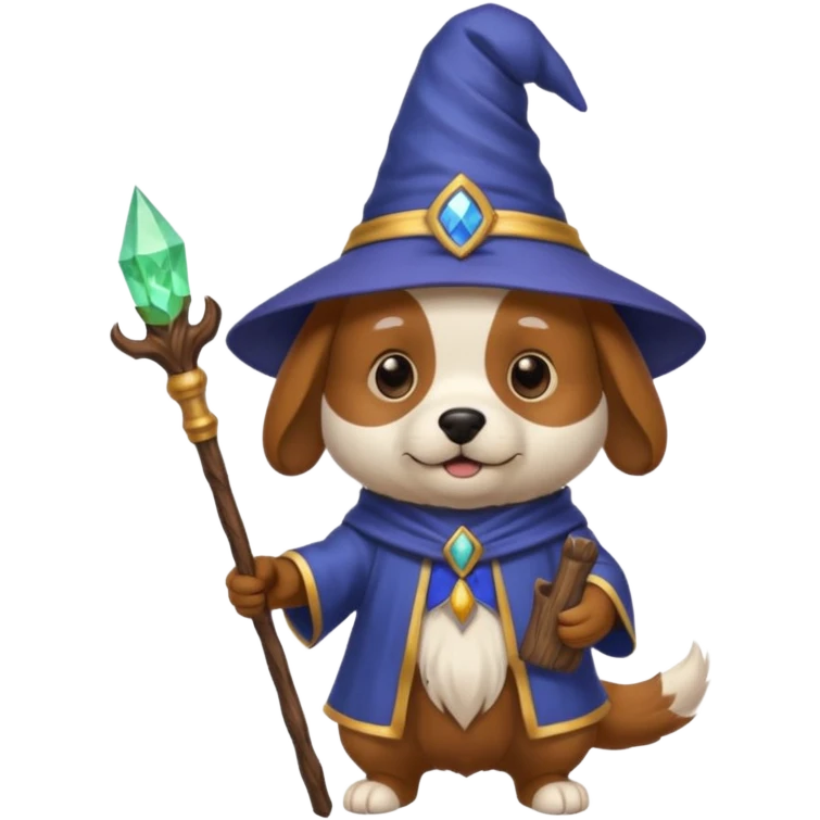 Dog wizard emoji