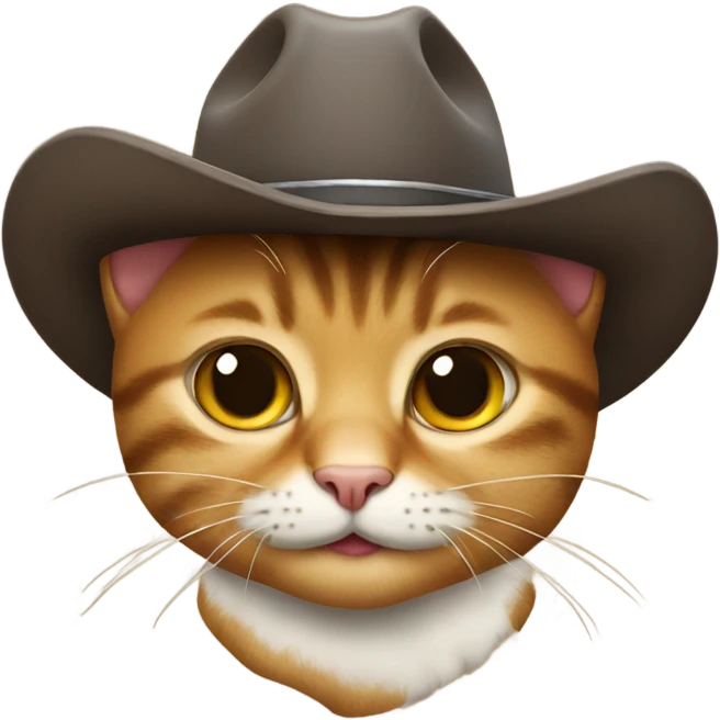 Cat wearing cowboy hat emoji