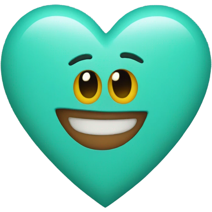 Turqoise heart emoji