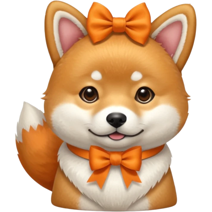 Shiba Inu with a bow on it emoji