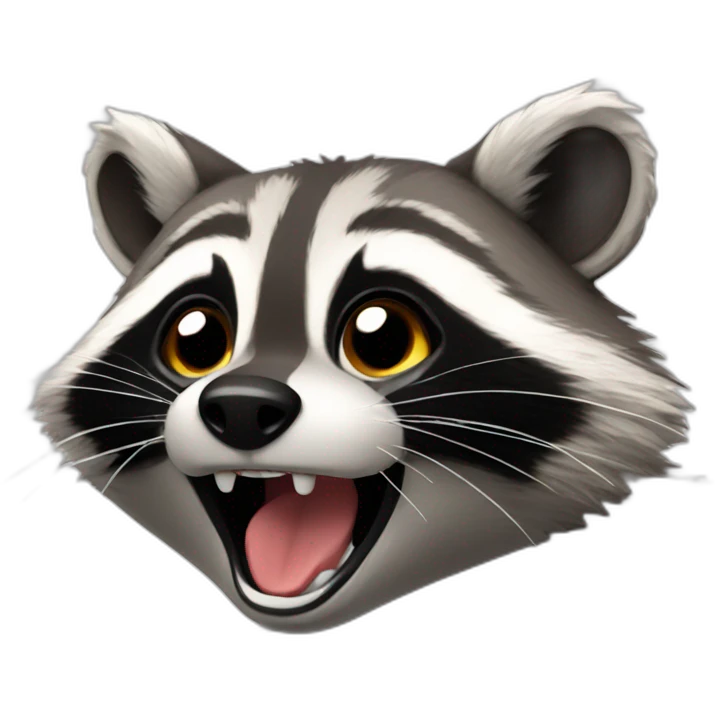 Racoon singing emoji
