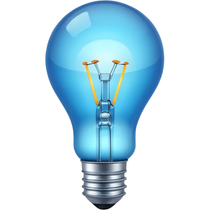 Blue light bulb emoji