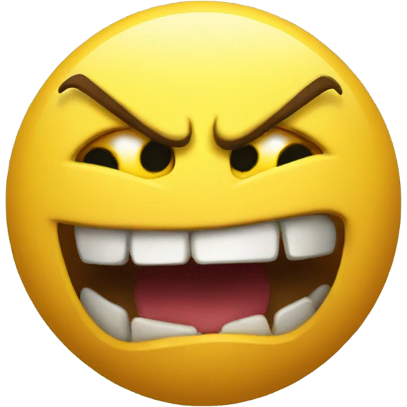 Angry Ball Yellow Teeth emoji