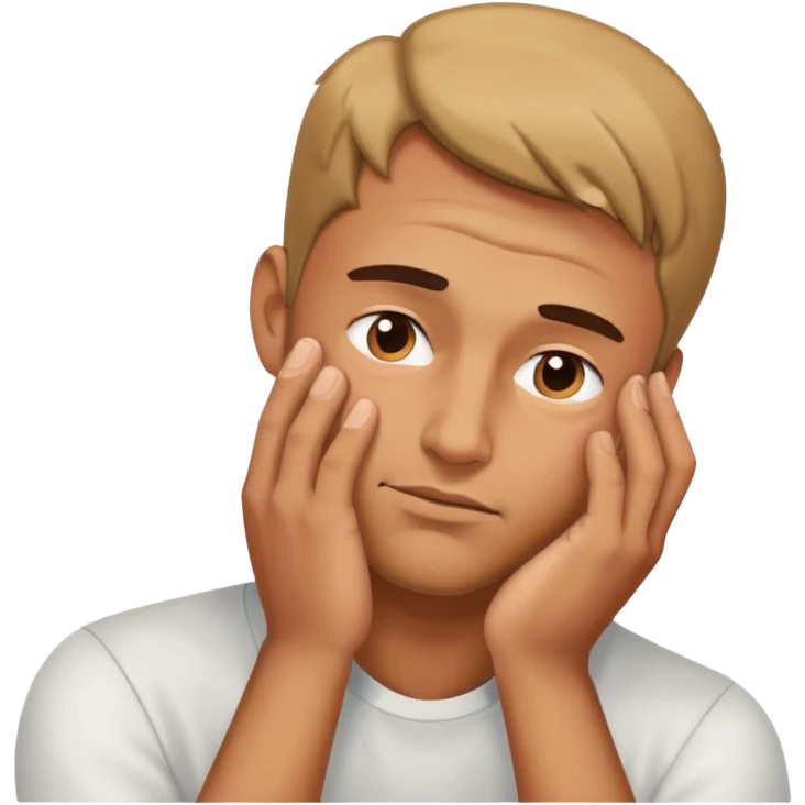 Homem com a mão na cara emoji