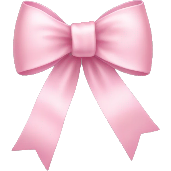light pink ribbon bow emoji