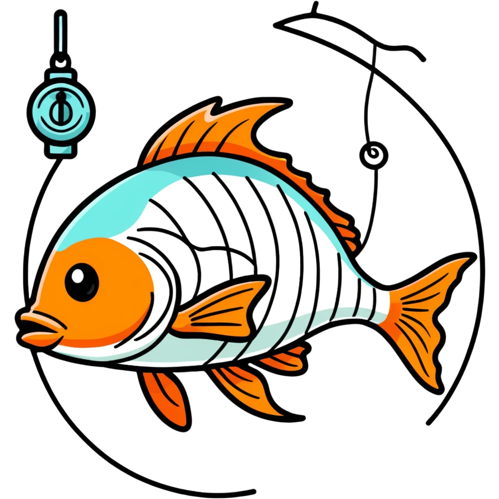 Fish fishing emoji