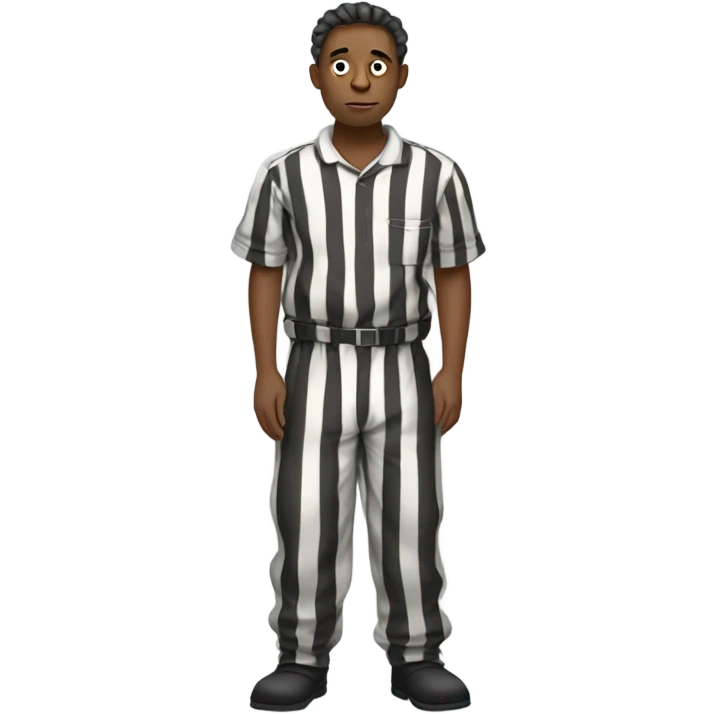 prisoner in prison uniform in Russia emoji