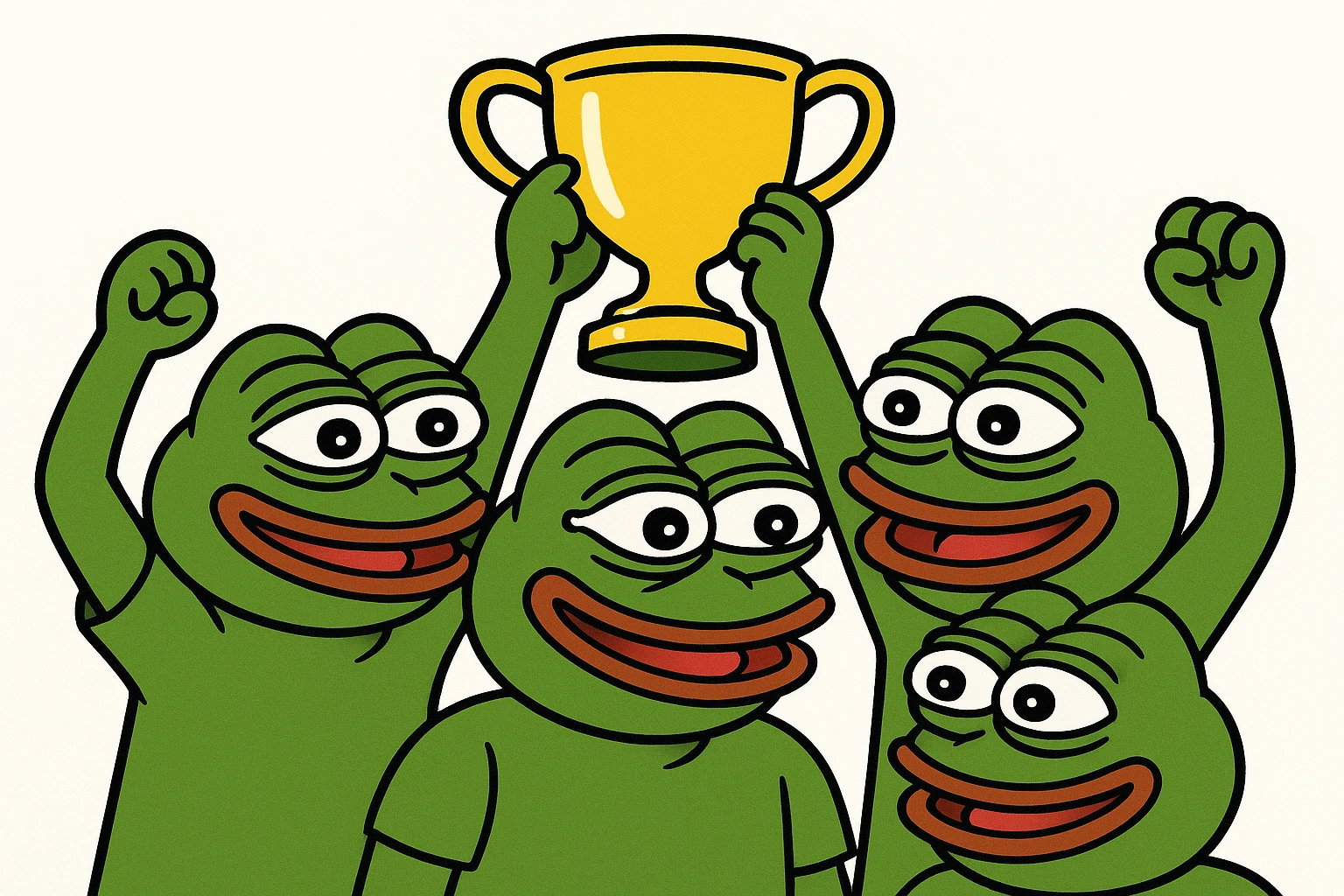 team celebrating with trophy emoji