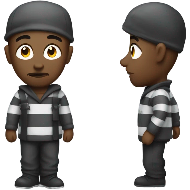 Robber with prison clothes  emoji