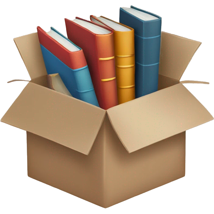 open box with books inside emoji
