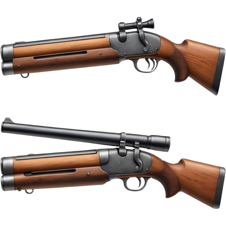 double barrel shotgun side by side barrels emoji