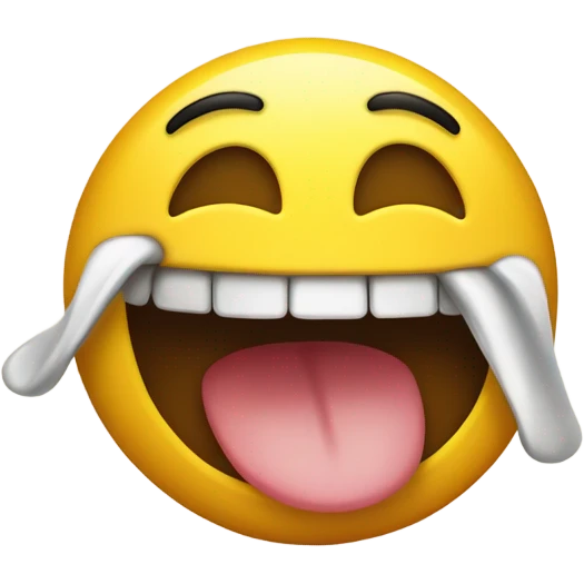 Round yellow head emoji.  Biting lower lip. emoji